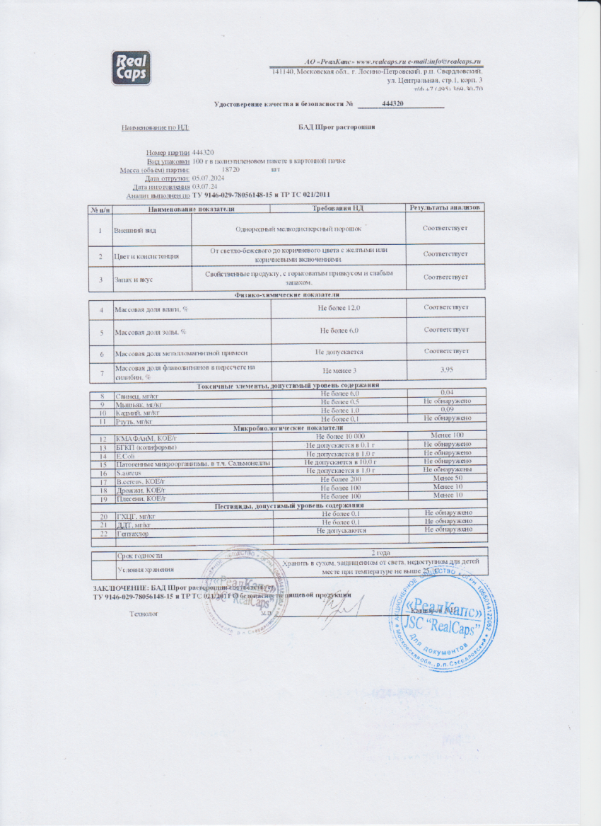 Паспорт №072024